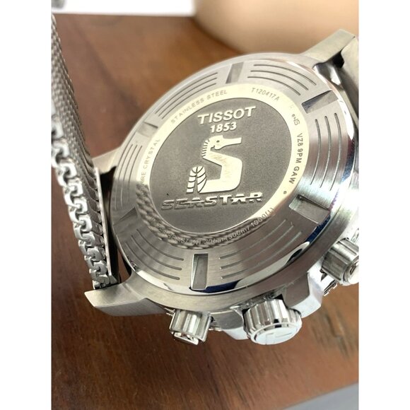 Tissot Men's Watch Seastar Chronograph Swiss Quartz Blue Black T1204171104102 - Picture 6 of 14